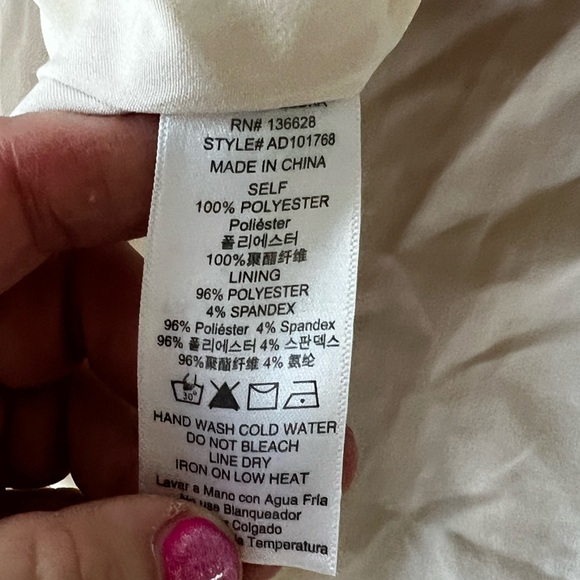 Zara Cream Pleated Dress - Picture 5 of 5